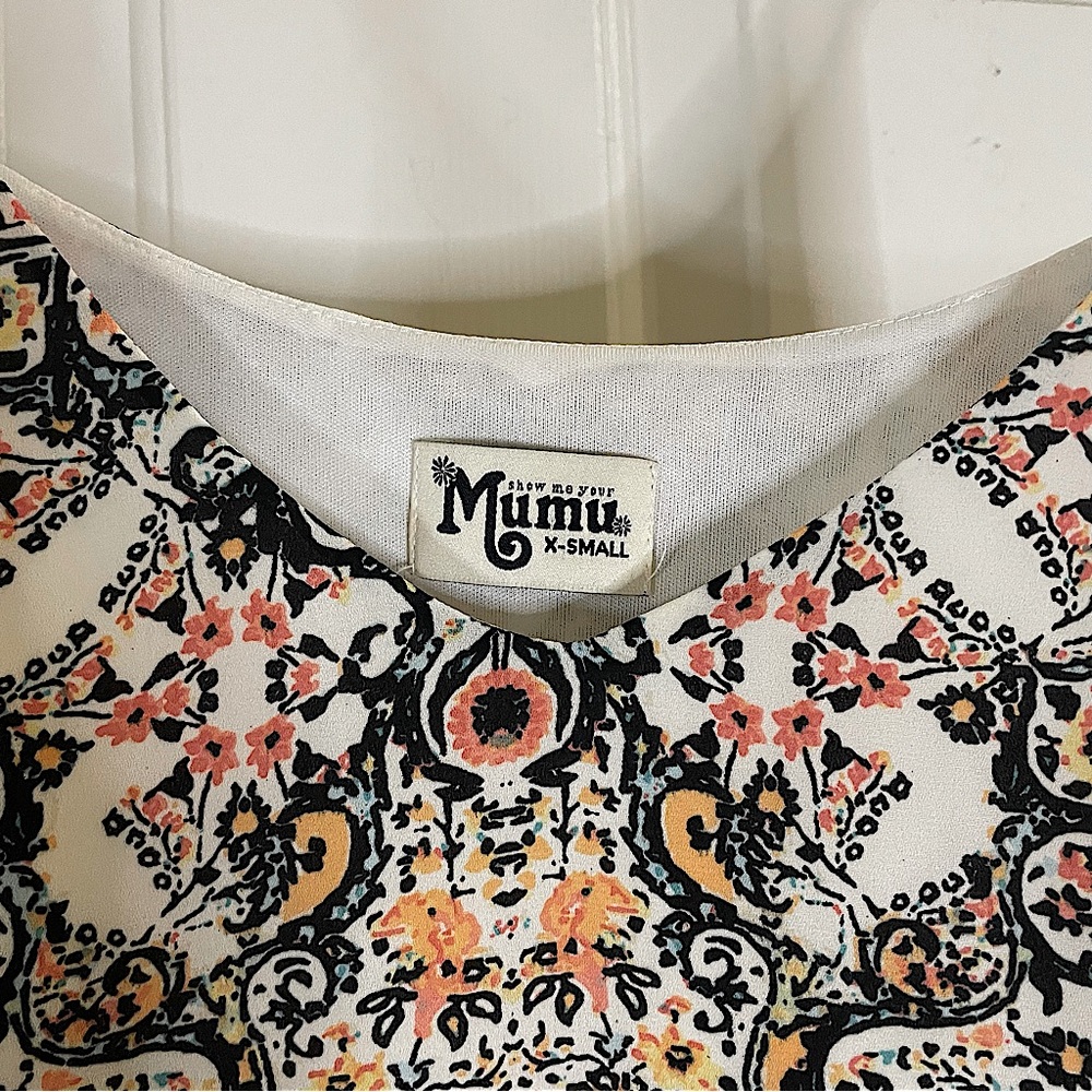 Show me your mumu XS boho kaleidoscope mini dress